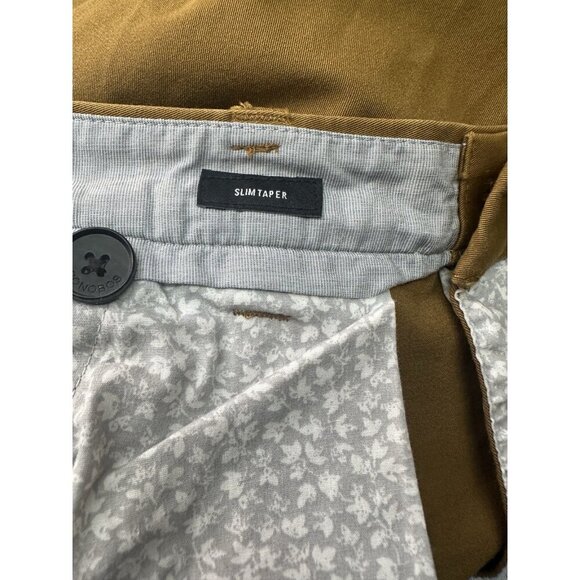 Bonobos Men's Brown Khaki Pants 33/32 100% Cotton Business Casual - Picture 3 of 7